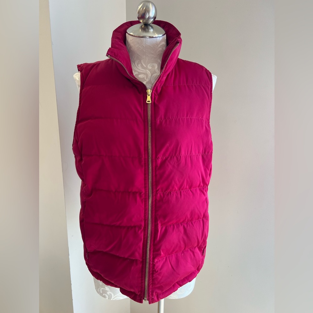 Talbots Raspberry Puffer Vest-Medium
